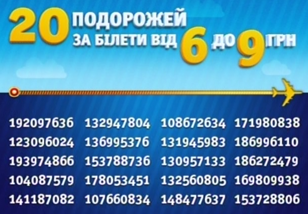 20 подорожей від лото забава